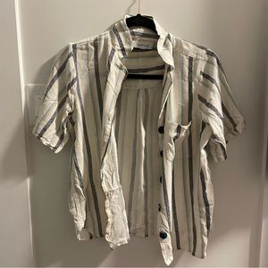 STRIPED BUTTON UP SUMMER SHIRT